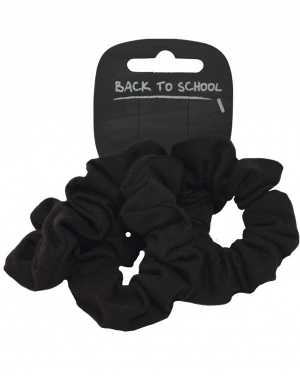 Jersey Scrunchie 3pk - Black